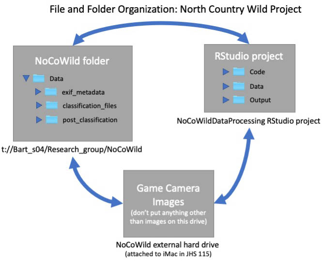 File and folder organization for the North Country Wild Project