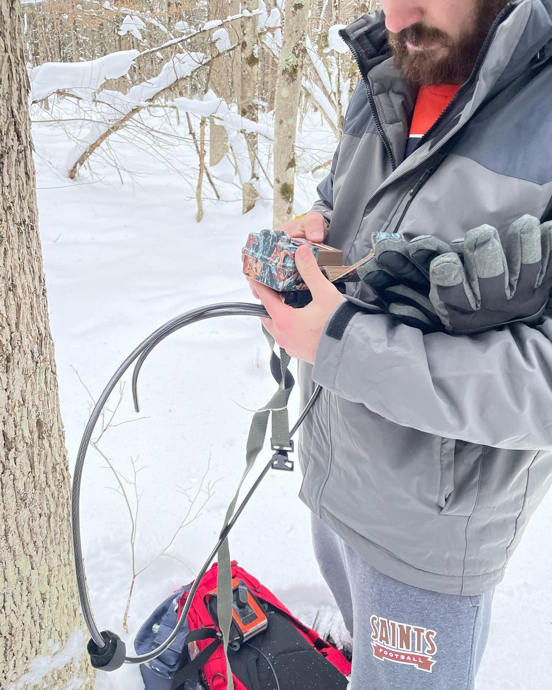 Peyton Schmitt (2023) deploying a camera